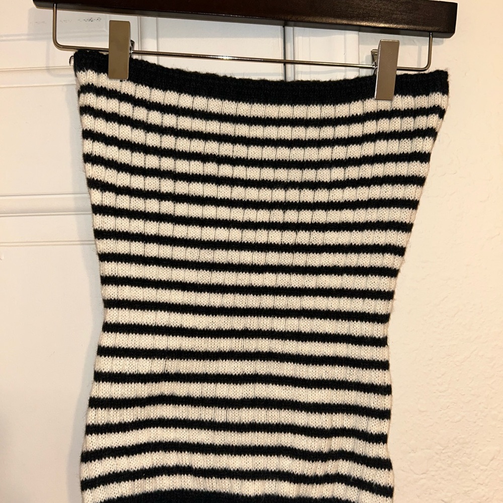 SHEIN Monochrome Striped Pencil Skirt